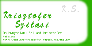 krisztofer szilasi business card